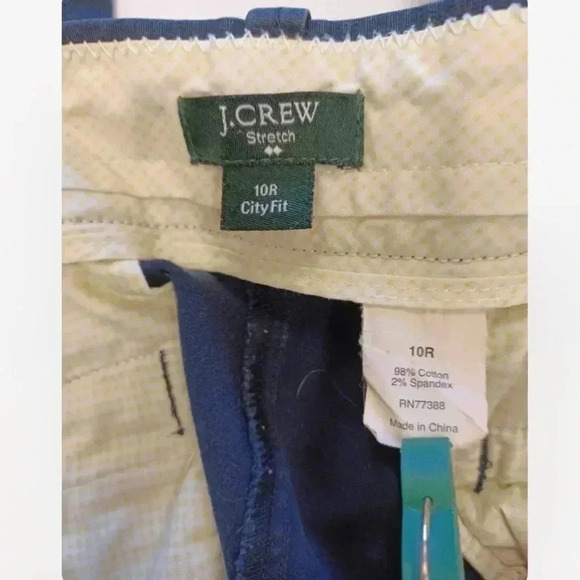 J. Crew Stretch City Fit Blue Bootcut  Pants Size 10R - Picture 6 of 8